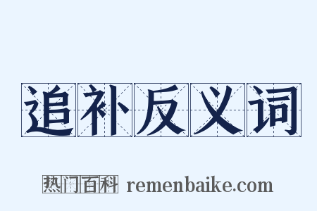 追补反义词是什么意思的图片